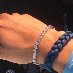 Diamond white gold bracelet (mens)